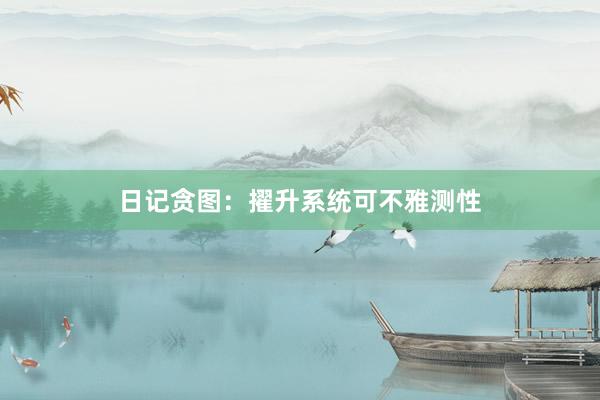日记贪图：擢升系统可不雅测性